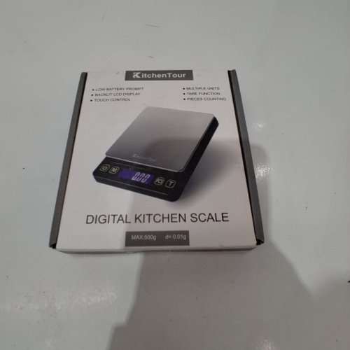 KITCHEN TOUR LED DIGITAL COFFEE SCALE - 5" X 4" - SILVER / BLACK (MODEL: EK6002) image 2