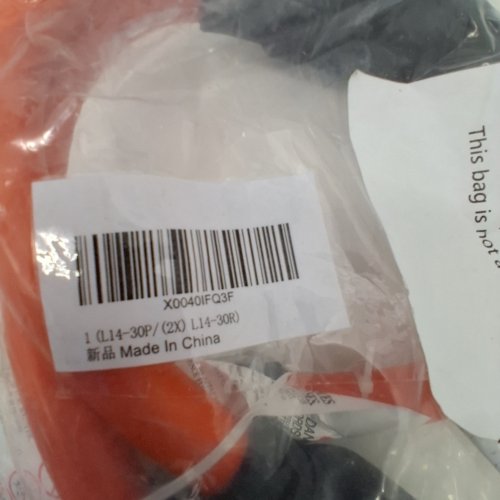 L14-30P TO DUAL L14-30R CABLE - ORANGE/BLACK image 2