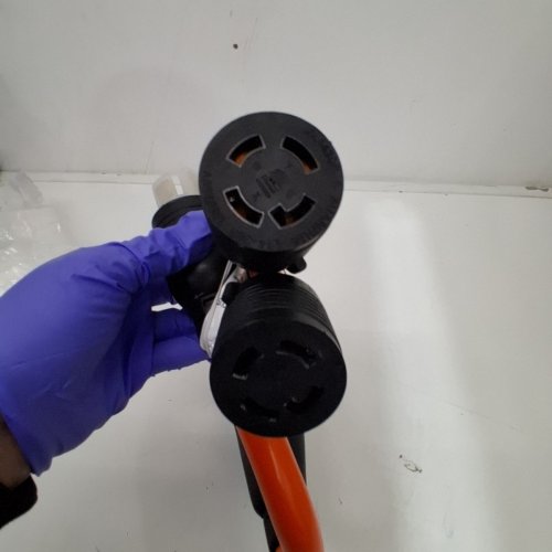 L14-30P TO DUAL L14-30R CABLE - ORANGE/BLACK image 5