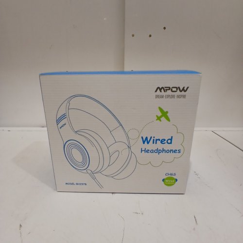 KIDS MPOW CH6S WIRED OVER-EAR HEADPHONES WITH 85DB/94DB VOLUME LIMITER AND IN-LINE MIC - BLACK/BLUE (MODEL: BH297B) image 2