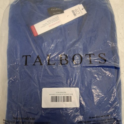 WOMEN'S TALBOTS CASHMERE SWEATER - LARGE - BLUE (STYLE: 0258407554) image 2