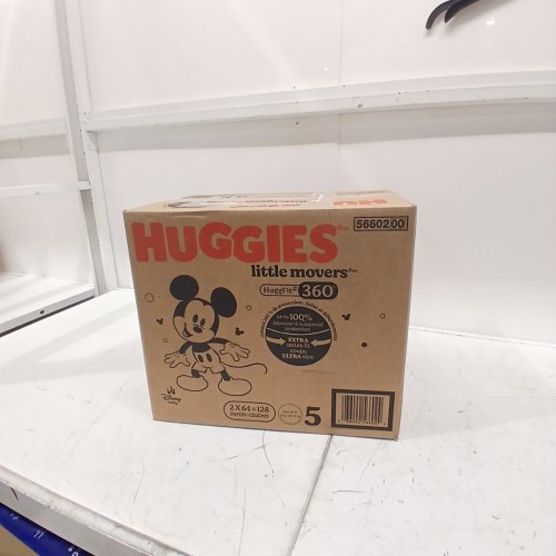 128PK BABY DISNEY HUGGIES LITTLE MOVERS HUGGFIT 360 DIAPERS - SIZE 5 - MICKEY MOUSE image 2