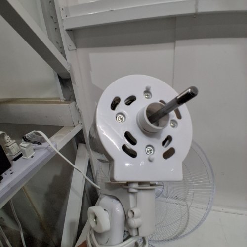 TOOLTECH 3-SPEED OSCILLATING PEDESTAL FAN - 16" - WHITE (MODEL: 100077) image 2