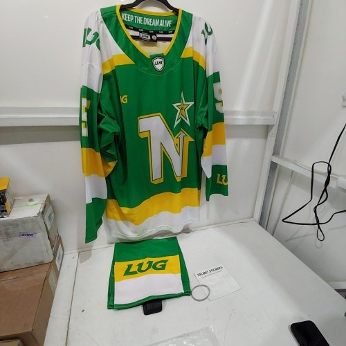 MENS LUG NORTHERN STARS HOCKEY JERSEY AND SOCKS - #5 - EXTRA LARGE - GREEN image 2