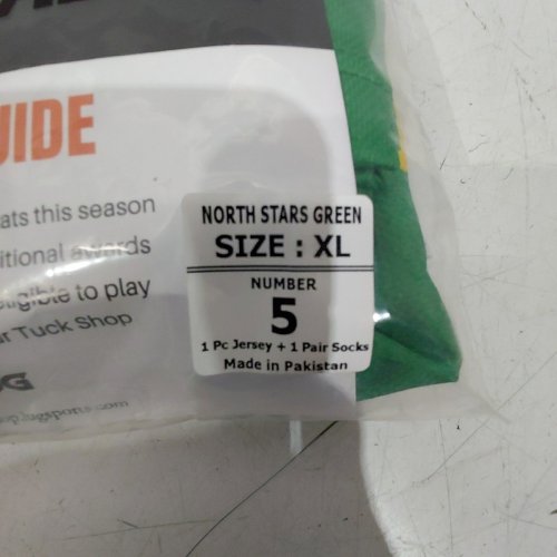 MENS LUG NORTHERN STARS HOCKEY JERSEY AND SOCKS - #5 - EXTRA LARGE - GREEN image 6