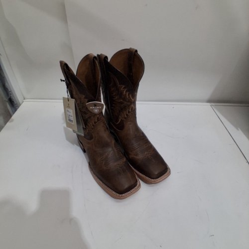 MEN'S ARIAT POINT RYDER WESTERN BOOT - SIZE 11EE WIDE - DRY CREEK TAN (STYLE: 10042471) image 3
