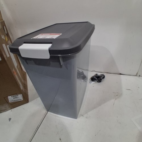 IRISPET FOOD STORAGE BIN WITH WHEELS - 30LBS - GREY (MODEL:MP-8) image 3