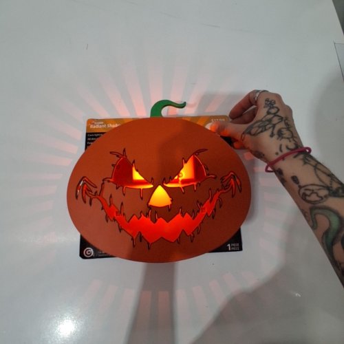 RADIANT SHADOWS GEMMY HALLOWEEN PUMPKIN LIGHT - ORANGE (ITEM: 554367) image 3