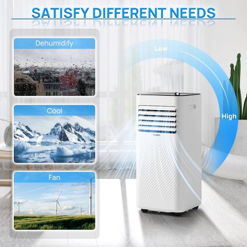 TURBRO FINNMARK PORTABLE AIR CONDITIONER, DEHUMIDIFIER & FAN - 10,000BTU - UP TO 400 SQ. FT - WHITE (MODEL: FMP06AC) image 2