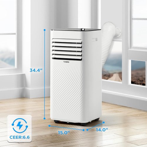 TURBRO FINNMARK PORTABLE AIR CONDITIONER, DEHUMIDIFIER & FAN - 10,000BTU - UP TO 400 SQ. FT - WHITE (MODEL: FMP06AC) image 4