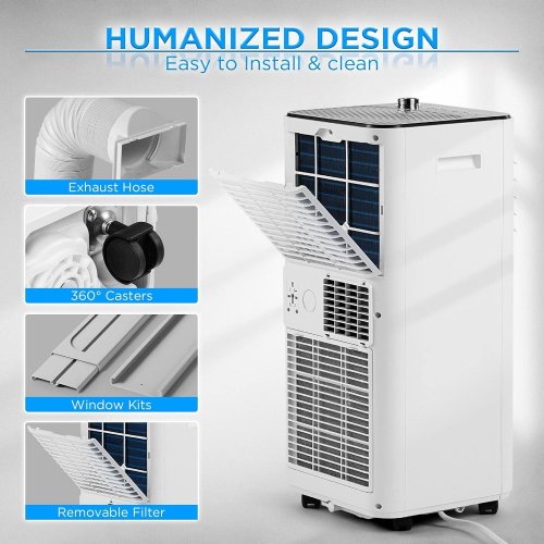 TURBRO FINNMARK PORTABLE AIR CONDITIONER, DEHUMIDIFIER & FAN - 10,000BTU - UP TO 400 SQ. FT - WHITE (MODEL: FMP06AC) image 5