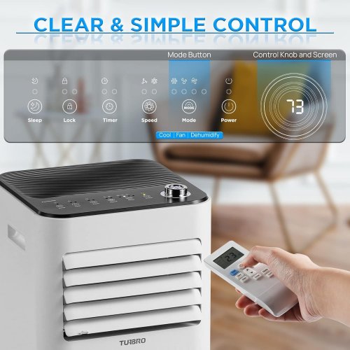 TURBRO FINNMARK PORTABLE AIR CONDITIONER, DEHUMIDIFIER & FAN - 10,000BTU - UP TO 400 SQ. FT - WHITE (MODEL: FMP06AC) image 6