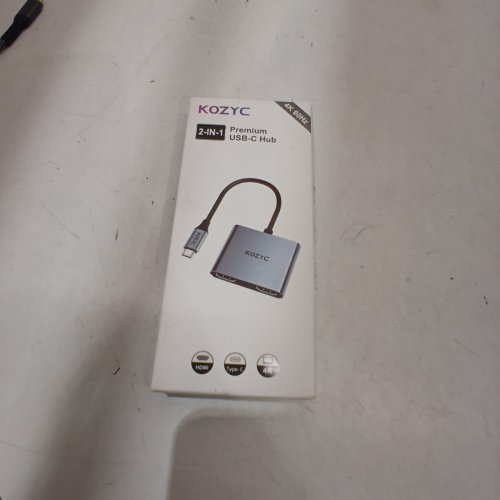 KOZYC 2-IN-1 PREMIUM USB-C HUB HDMI SPLITTER - HDMI X2; 4 K 60HZ - SILVER image 2