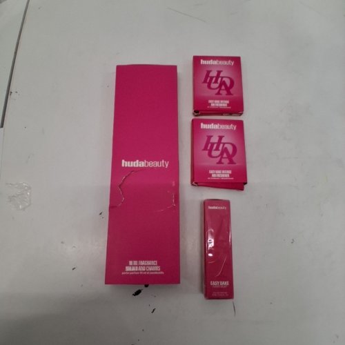 4PC HUDA BEAUTY FRAGRANCE ROLLER AND AIR FRESHENERS AND 10 ML FRAGRANCE HOLDER & CHARMS image 4