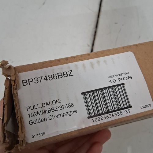 10PC AMEROCK PULL BALON - 192 MM - GOLDEN CHAMPAGNE (MODEL: BP37486BBZ) image 3