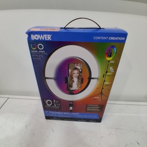 BOWER FOLDABLE CONTENT CREATION RING LIGHT - 12" (12 COLOURS) 7 LIGHTING MODES (MODEL: WSC-RGBI2SLIM) image 4