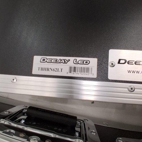 DEEJAY LED ULTIMATE FLIGHT CASE WITH LAPTOP SHELF AND DOUBLE EDGE TONGUE - FOR ONE RANE SIXTY TWO Z SERATO CONTROLLER OR SIMILAR - BLACK / SILVER (MODEL: TBHRN62LT) image 2