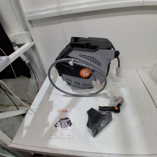 SUNPOW RETRACTABLE GARDEN HOSE REEL - 1/2" - 121FT - GREY/SILVER (MODEL: ZYW03-S35) image 3