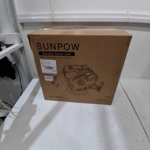 SUNPOW RETRACTABLE GARDEN HOSE REEL - 1/2" - 121FT - GREY/SILVER (MODEL: ZYW03-S35) image 8