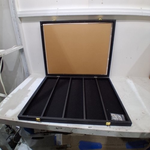 WOODEN CARD DISPLAY FRAME - 31" X 26" - BLACK image 5