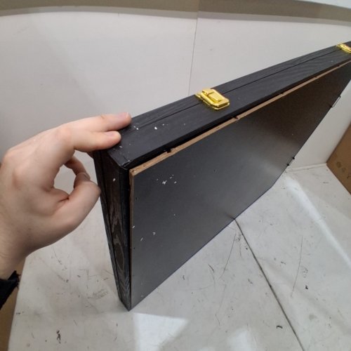 WOODEN CARD DISPLAY FRAME - 31" X 26" - BLACK image 6