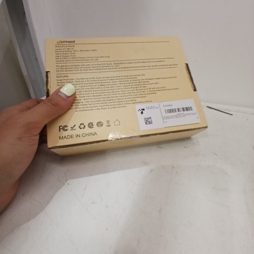 GOTMAR FLAT PLUG POWER BAR WITH USB C - 5FT - WHITE (MODEL: WT-2301-PL) image 3