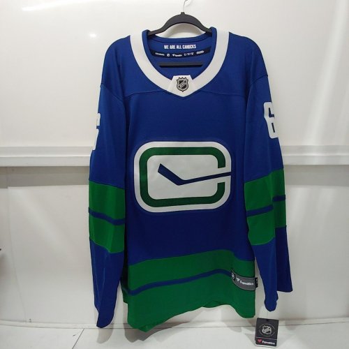 MEN'S FANATICS BREAKAWAY PLAYER VANCOUVER CANUCKS BROCK BOESER #6 HOCKEY JERSEY - EXTRA LARGE - BLUE / GREEN image 2