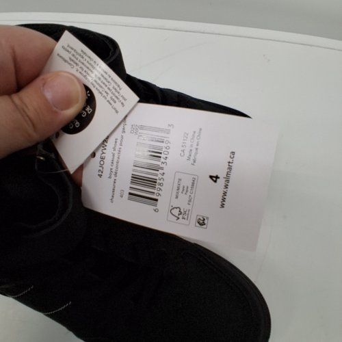 BOYS GEORGE HIGH TOP SHOES - SIZE 4 - BLACK image 2