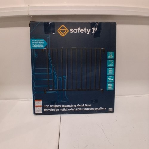 SAFETY FIRST TOP OF THE STAIRS EXPANDABLE METAL BABY GATE - 27" - 42" X 28" - BLACK (MODEL: GA090CBLKF2) image 3