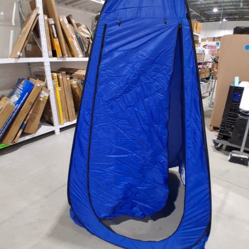 BREKMIS POP UP PORTABLE CAMPING TENT PRIVACY SHELTER - 74" X 47" X 47" - BLUE image 2