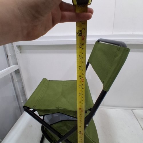 3-IN-1 FOLDING FISHING CHAIR WITH COOLER BAG - 2FT - GREEN image 5