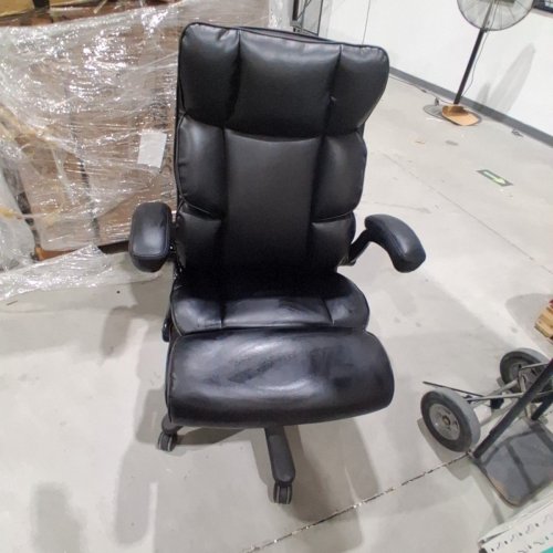 EXECTUTIVE FAUX LETHER OFFICE CHAIR - BLACK image 4