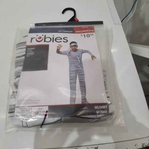 BOYS RUBIES MUMMY COSTUME - SMALL (4-6) - WHITE / BLACK (ITEM: 1001654) image 3