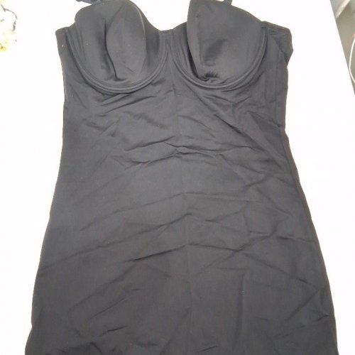 WOMEN'S BUILT-IN CUP SHAPEWEAR DRESS - 2XL - BLACK image 2