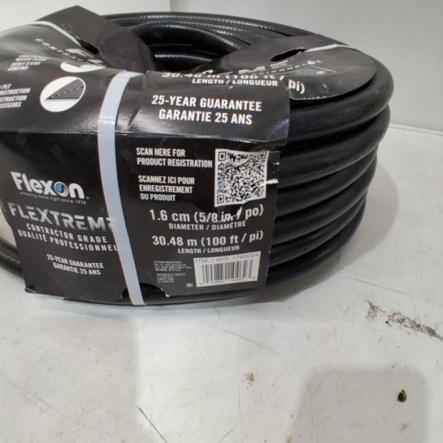 FLEXON FLEXTREME CONTRACTOR GRADE HOSE WITH GUARD & GRIP - 5/8" X 100FT - BLACK (MODEL: 1765024) image 3