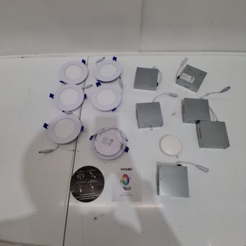 6PK PETEME LED DIMMABLE RECESSED LIGHTING POT LIGHTS 10W 800 LM - 4" - MULTICOLOR image 2