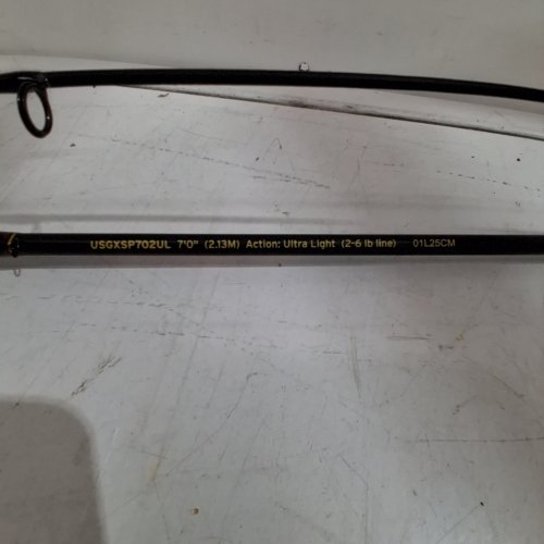 2PC UGLY STIK ULTRA LIGHT GX2 SPINNING FISHING ROD - 7FT - BLACK (MODEL: USGXSP702UL) image 2