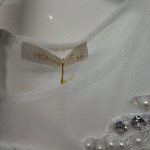 2PC MONARCHA WOMENS LACES TOP FORMAL ELEGANT EVENING DRESS - 48 - WHITE image 3