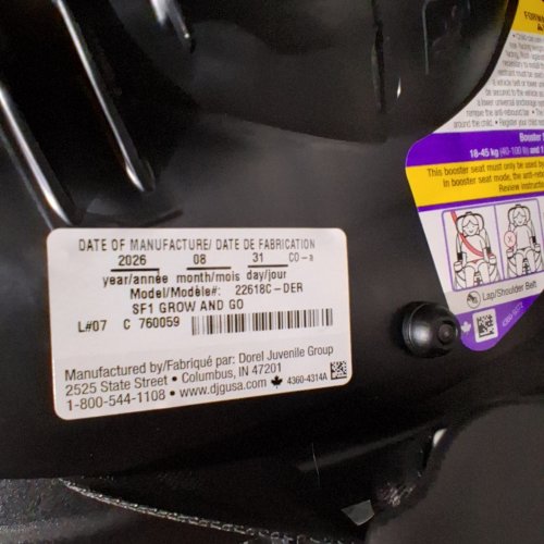 SAFETY 1ST GROW AND GO ALL-IN-ONE CONVERTIBLE CAR SEAT - BLACK (MODEL:22618CDER) image 2