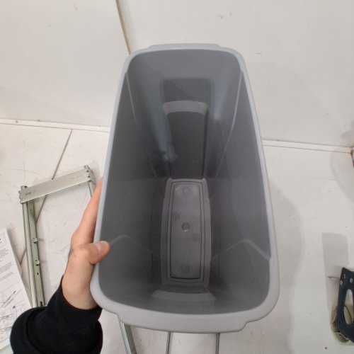 KNAPE & VOGT REAL SOLUTIONS IN-CABINET SINGLE PULL OUT TRASH CAN - 17" X 8" X 20" - GRAY (MODEL: SCB9-1-20PT) image 3