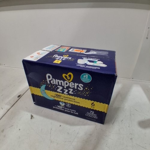 72PK PAMPERS ZZZ NIGHTTIME OVERNIGHT PROTECTION DIAPERS - SIZE 6 (35+ LBS) image 2
