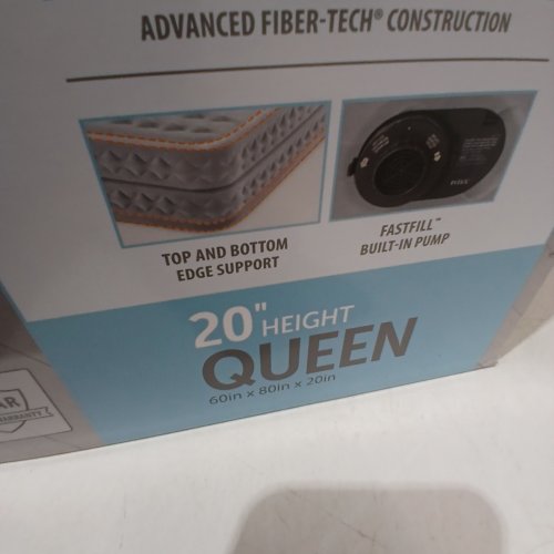 INTEX DURA-BEAM DELUXE SUPREME AIR-FLOW AIR MATTRESS WITH BUILT-IN ELECTRIC PUMP - 20" QUEEN - GREY (MODEL:64489ED) image 4