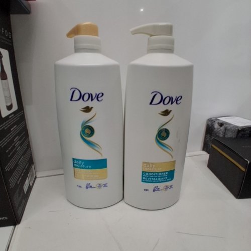 2PC DOVE DAILY MOISTURE SHAMPOO & CONDITIONER SET - 1.18L/EACH image 4