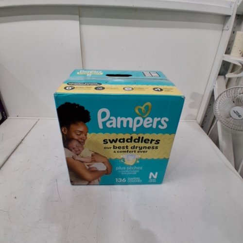 130PK PAMPERS SWADDLERS SKIN SAFE DISPOSABLE DIAPERS - NEWBORN image 4
