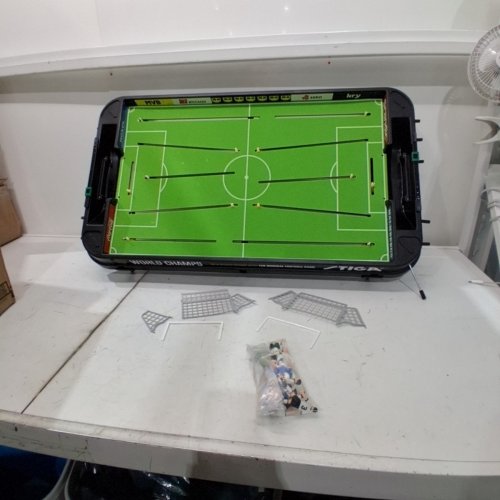 STIGA WORLD CHAMPS FOOTBALL TABLE GAME - BLACK/GREEN (MODEL:71-1383-21) image 2