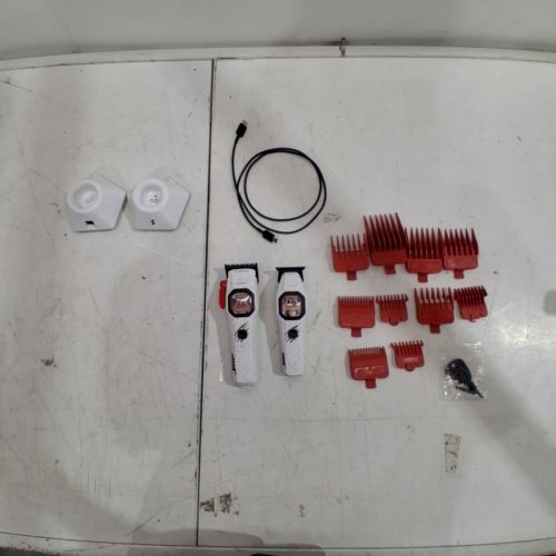 16PC SUPRENT FANGS PRO BARBER CLIPPERS WITH PATENTED U TEETH BLADE - 13000RPM - RED/BLACK/WHITE image 3