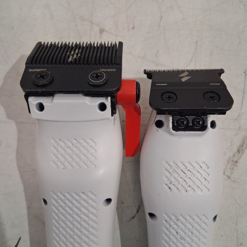 16PC SUPRENT FANGS PRO BARBER CLIPPERS WITH PATENTED U TEETH BLADE - 13000RPM - RED/BLACK/WHITE image 4