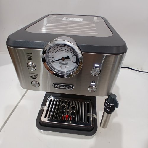 DELONGHI LINEA CLASSIC ESPRESSO MACHINE WITH MILK FROTHER - SILVER (MODEL: ‎EM450M) image 2