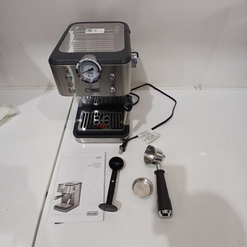 DELONGHI LINEA CLASSIC ESPRESSO MACHINE WITH MILK FROTHER - SILVER (MODEL: ‎EM450M) image 4