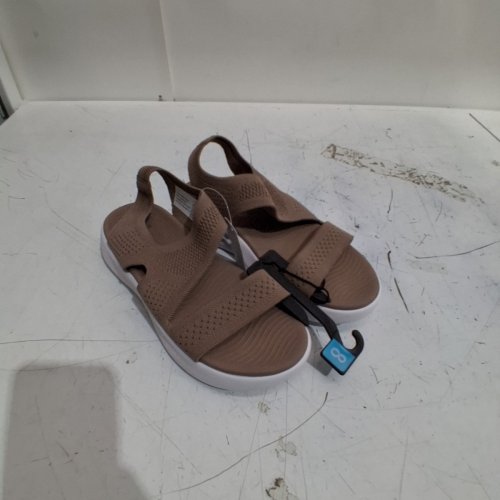 WOMEN'S TIME AND TRU COMFORT SANDALS - SIZE 8 - BROWN / WHITE (STYLE : 50891435) image 2